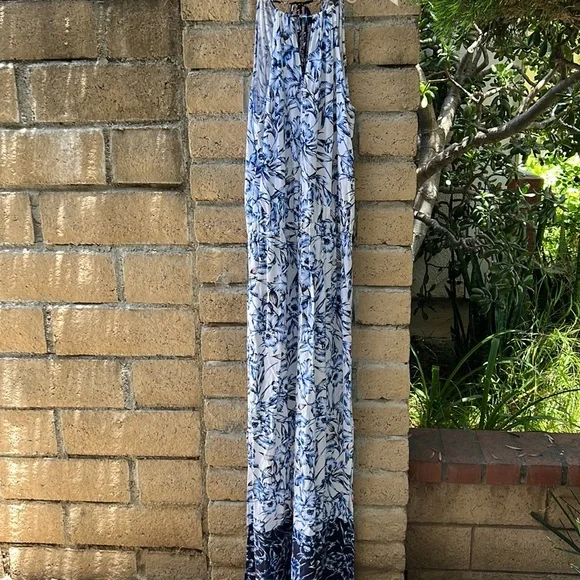 Tommy Bahama White and Blue Floral Maxi Dress - Picture 2 of 8